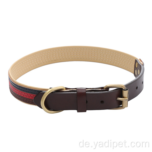 OEM klassisches echtes Leder Hundehalsband